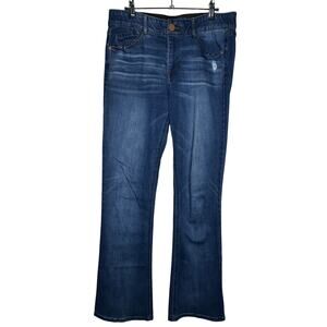 Democracy Ab Solution Bootcut Denim Blue Jeans Stretch Tummy Control Size 8